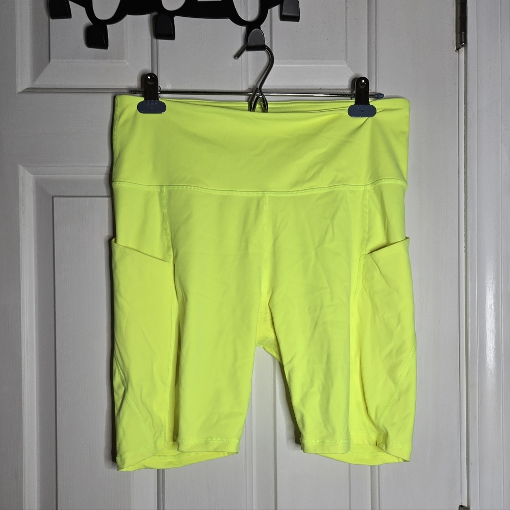 Neon Yellow Bike Shorts